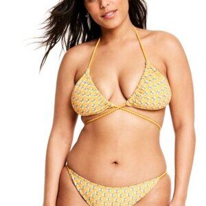 Rhode x Target Dainty Lotus Bikini Sz L Bottoms XL Top In Excellent Condition